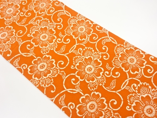 型染花唐草模様名古屋帯